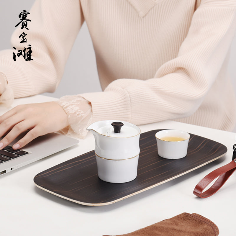 Porcelain Super Compact Travel Tea Set - Jingdezhen