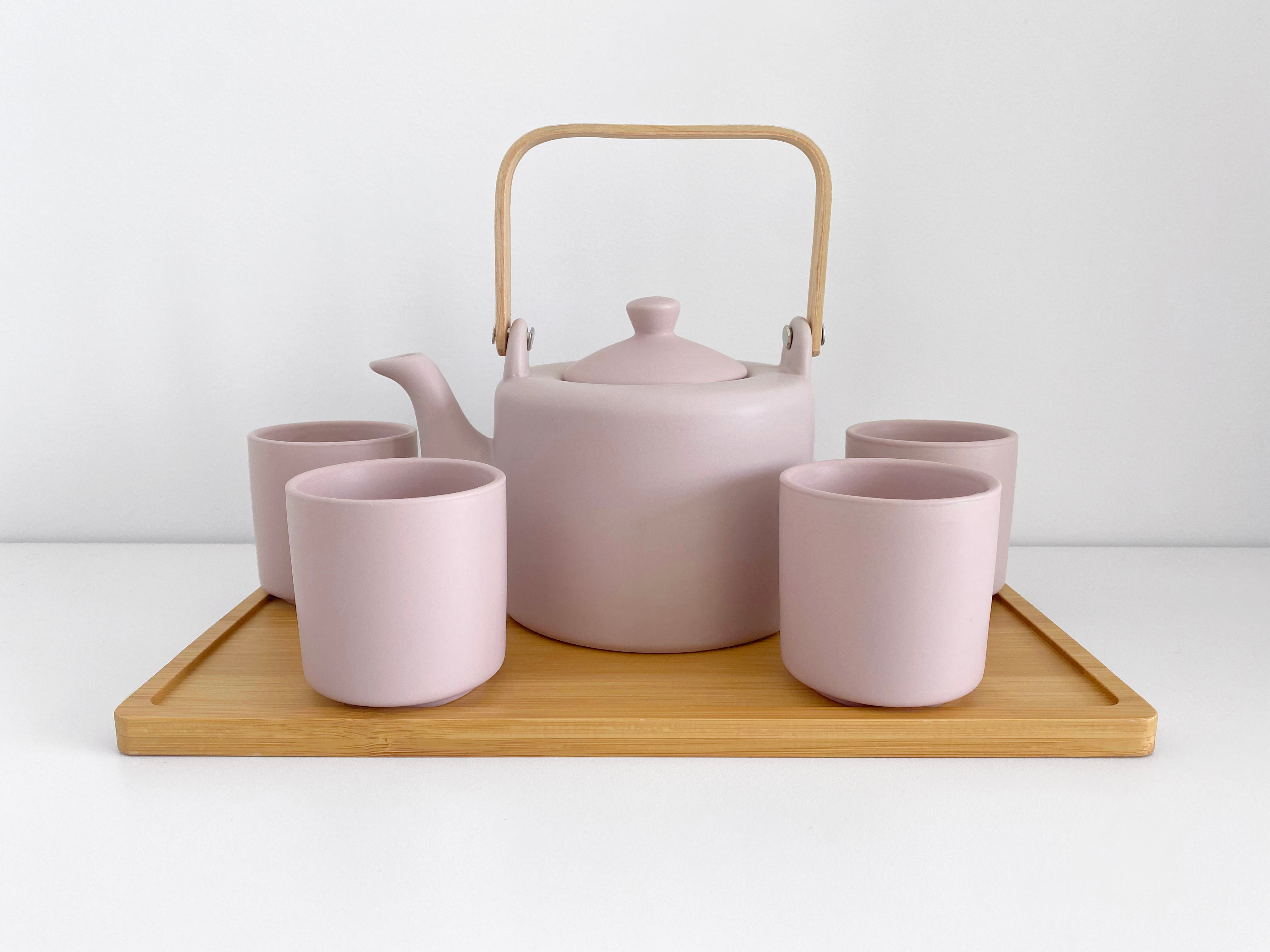 Blush Pink XL Teapot Tea Set