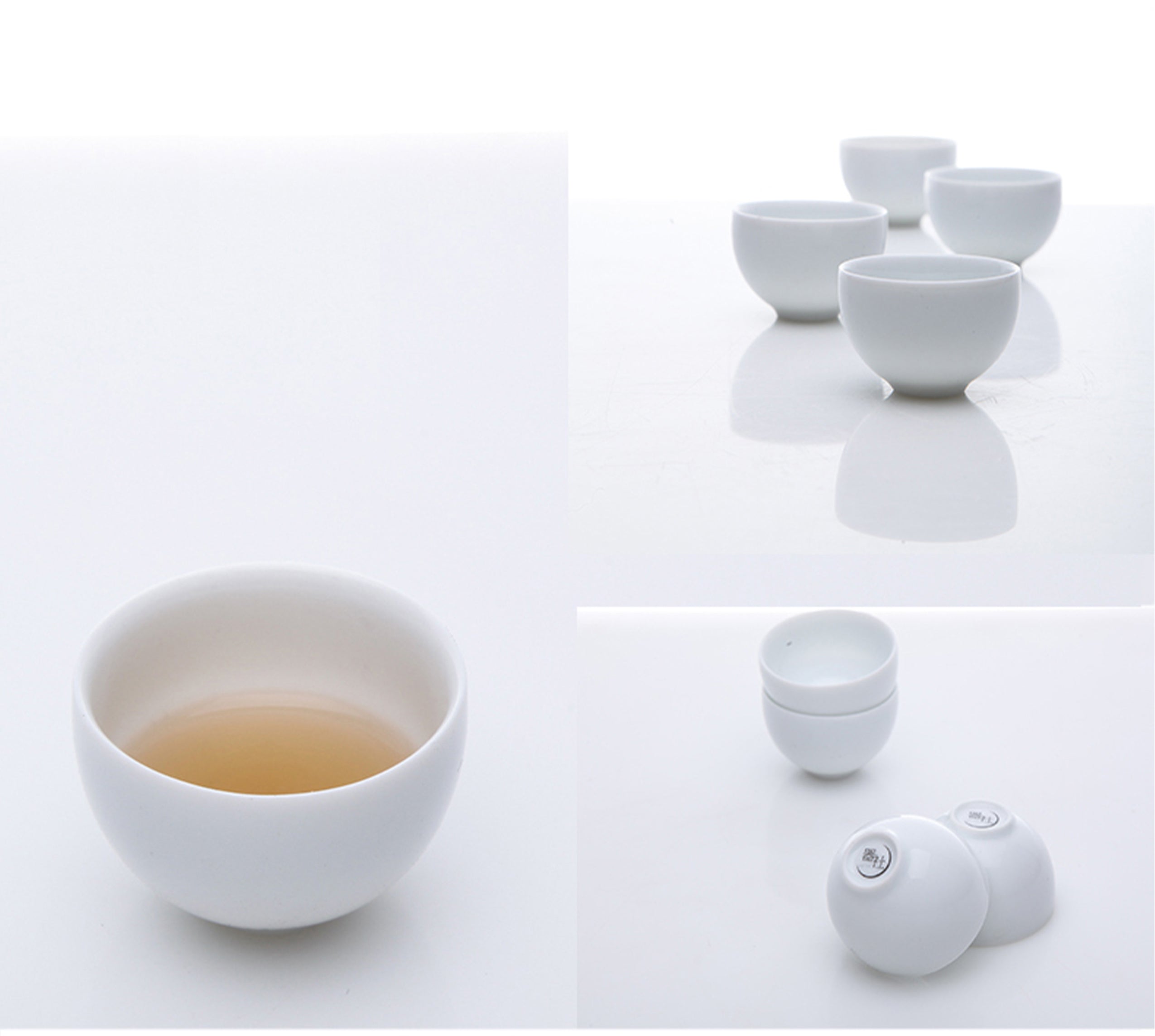 Jingdezhen tea set four cups white porcelain