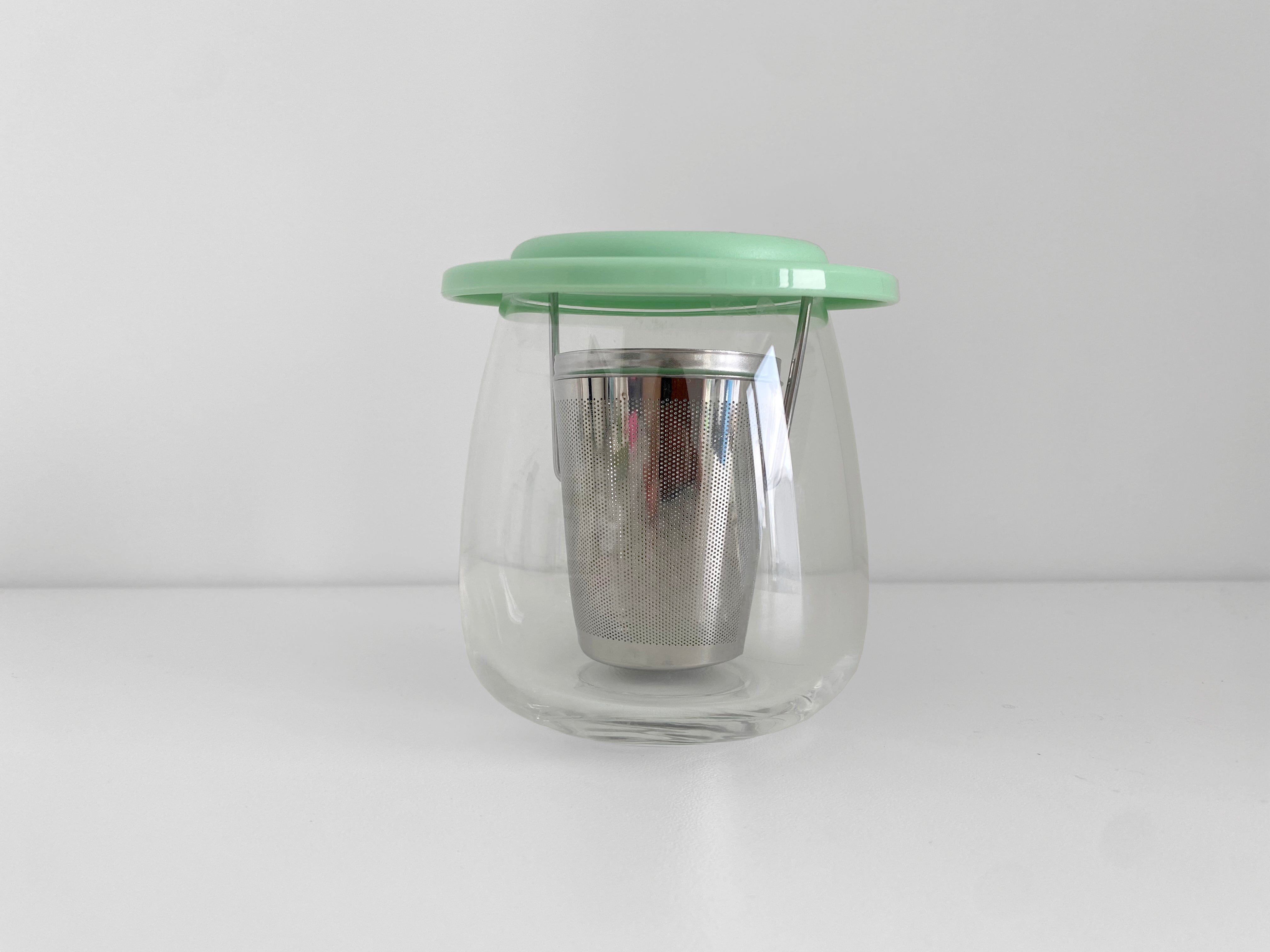 Stainless Steel Tea Infuser With Lid and Stand